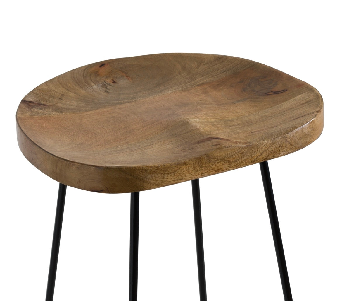 Franklin Hardwood Shaped Barstool