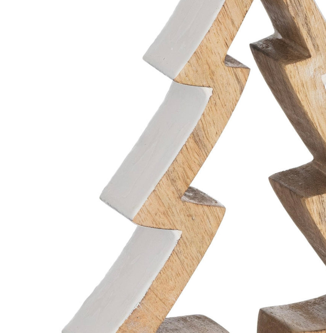 The Noel Collection Snowy Standing Wooden Tree