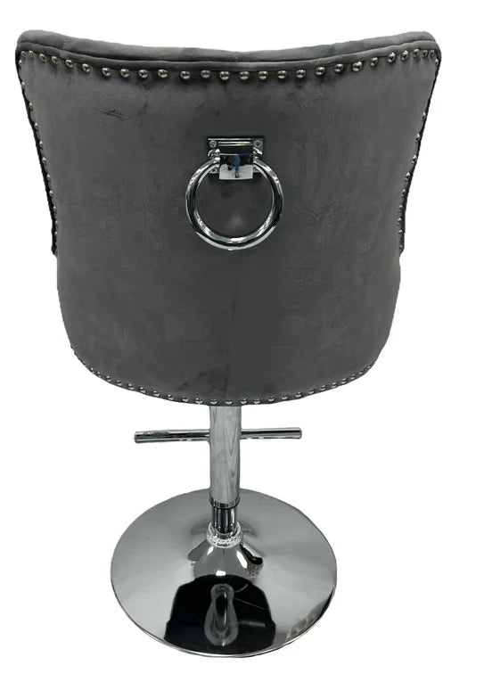 Chelsea Dark Grey Bar Stool plain kncoker