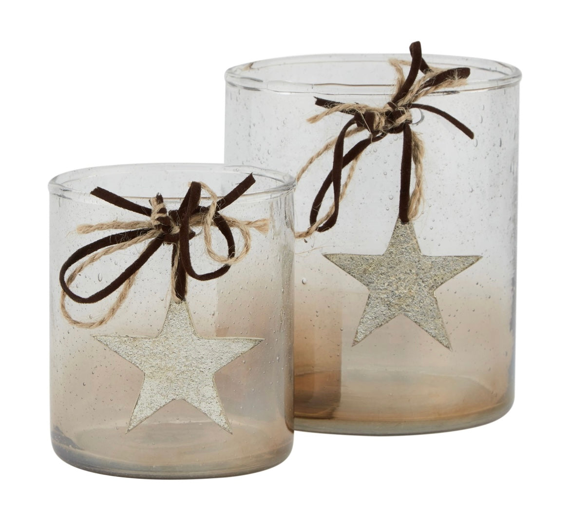 Coffee Ombre Collection Large Candle Holder Votive With Star