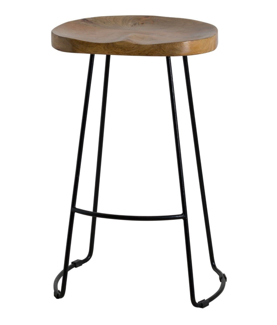 Franklin Hardwood Shaped Barstool