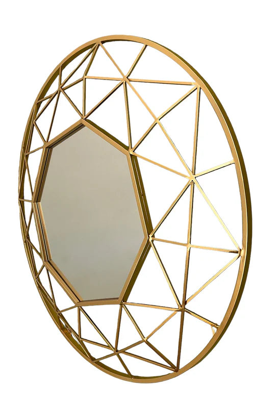 geometric wall mirror