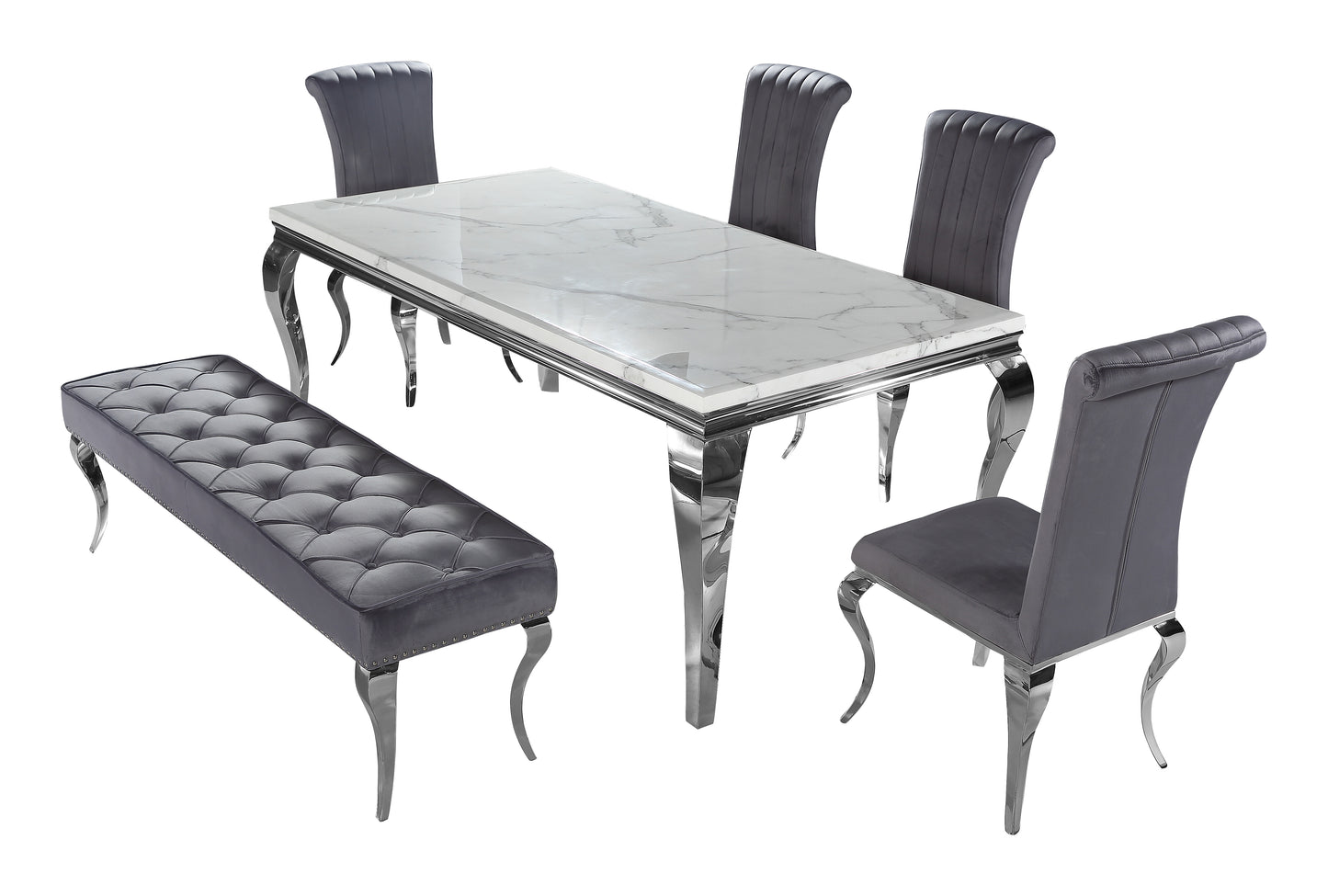 Lewis Chrome Dining Table