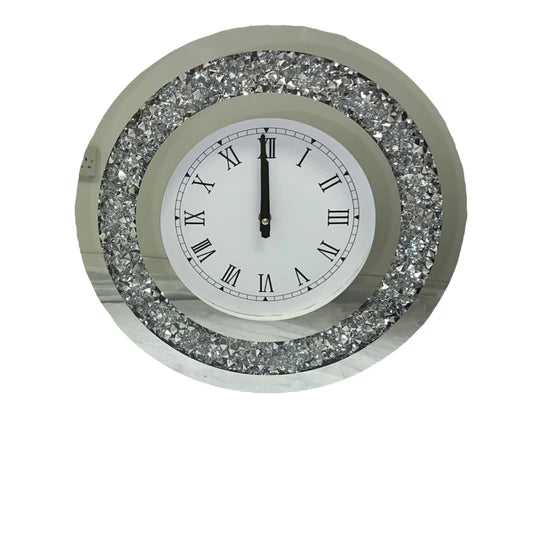 Circle crystal wall clock