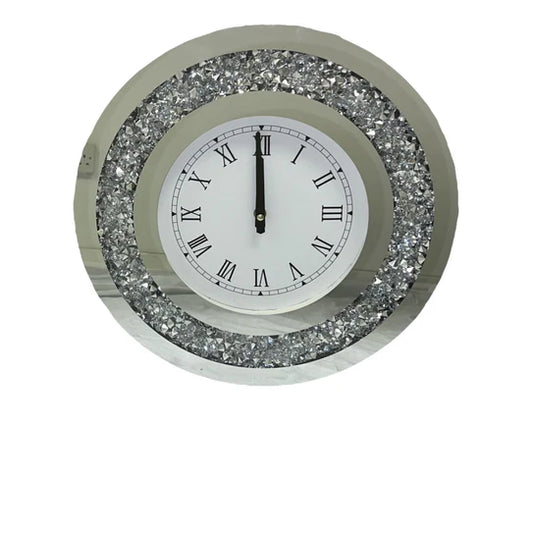 Circle crystal wall clock