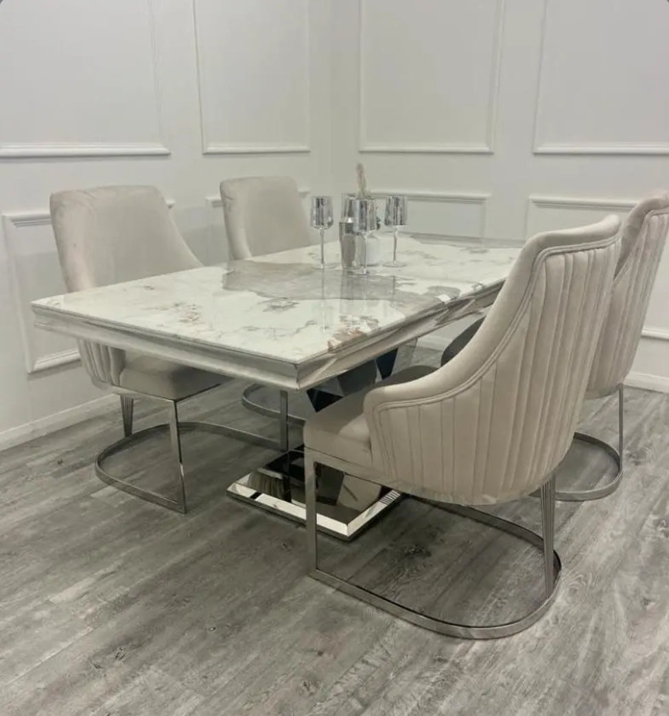 Venice 1.8 dining table + 4 or 6 Chelmsford dining chairs