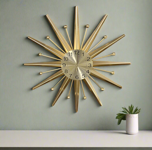 Star burst wall clock