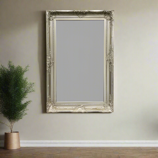 Wooden Frame Mirror/3 Sizes - Silver 80x120cm
