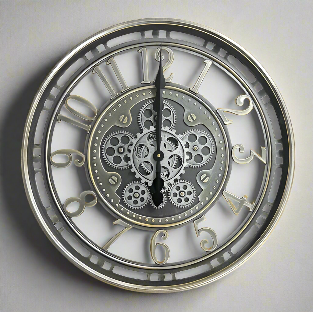 Mechanical face wall clock
