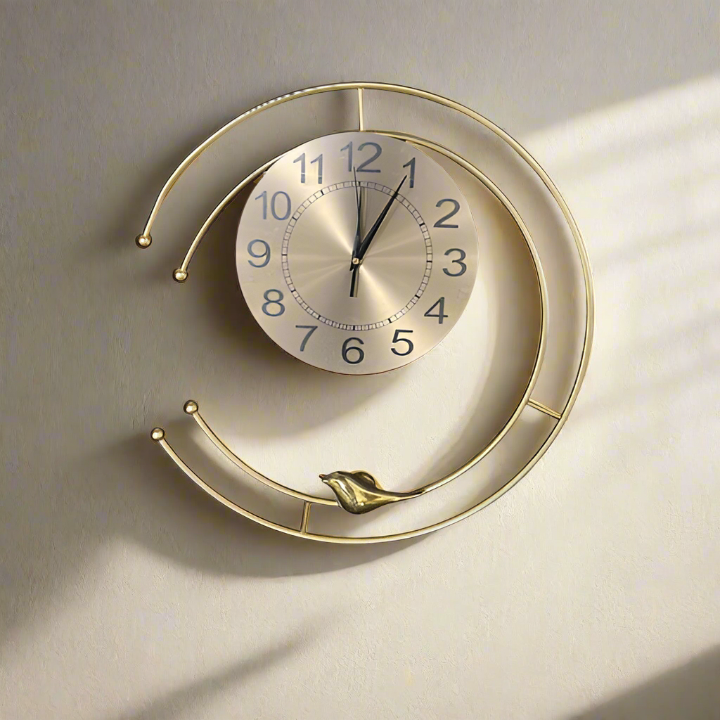 Gold wall clock