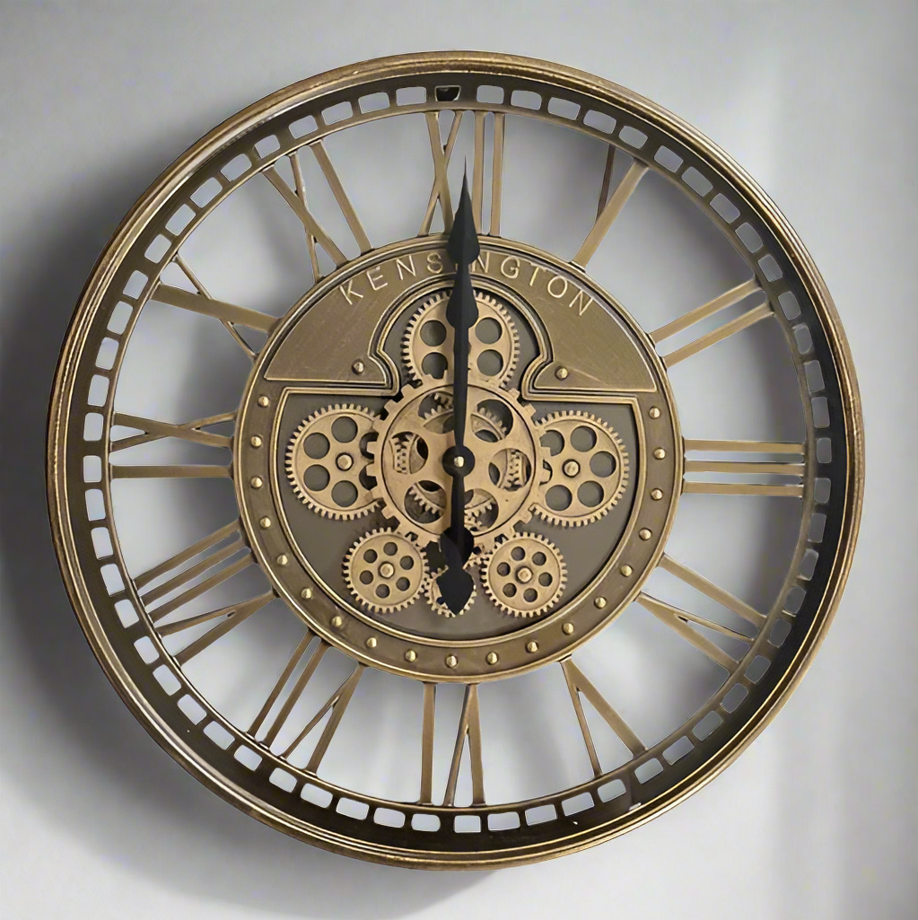 Sleek bronze wall clock