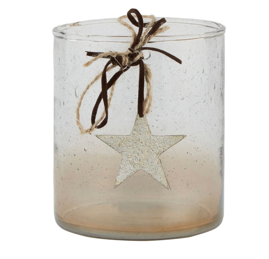 Coffee Ombre Collection Candle Holder Votive With Star