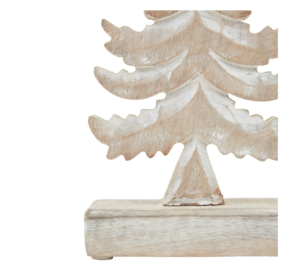 White Wash Collection Wooden Tiered Tree Decoration