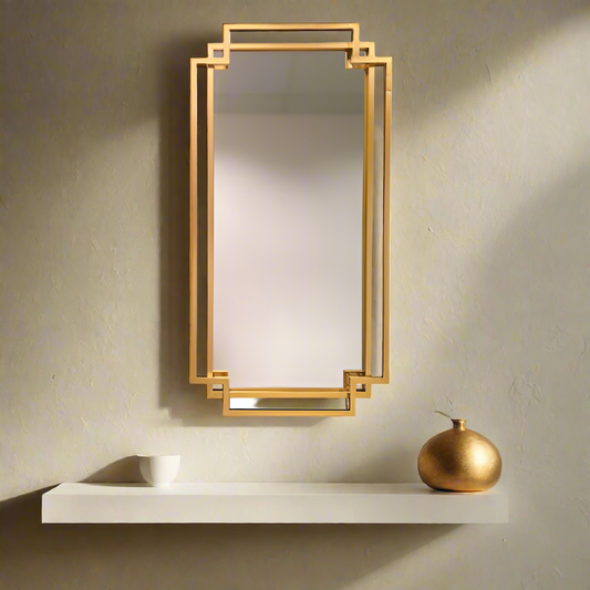 Gold wall mirror