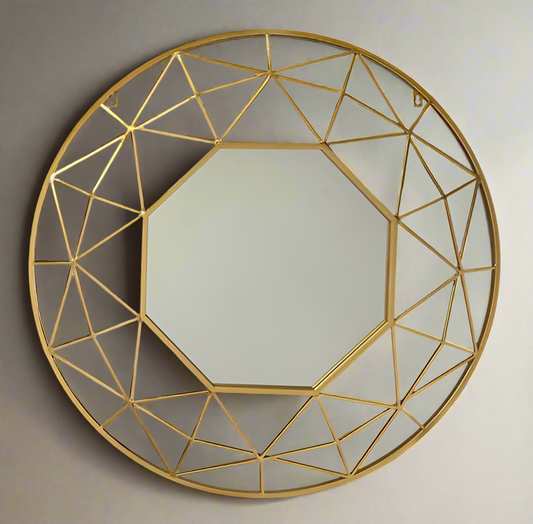 geometric wall mirror