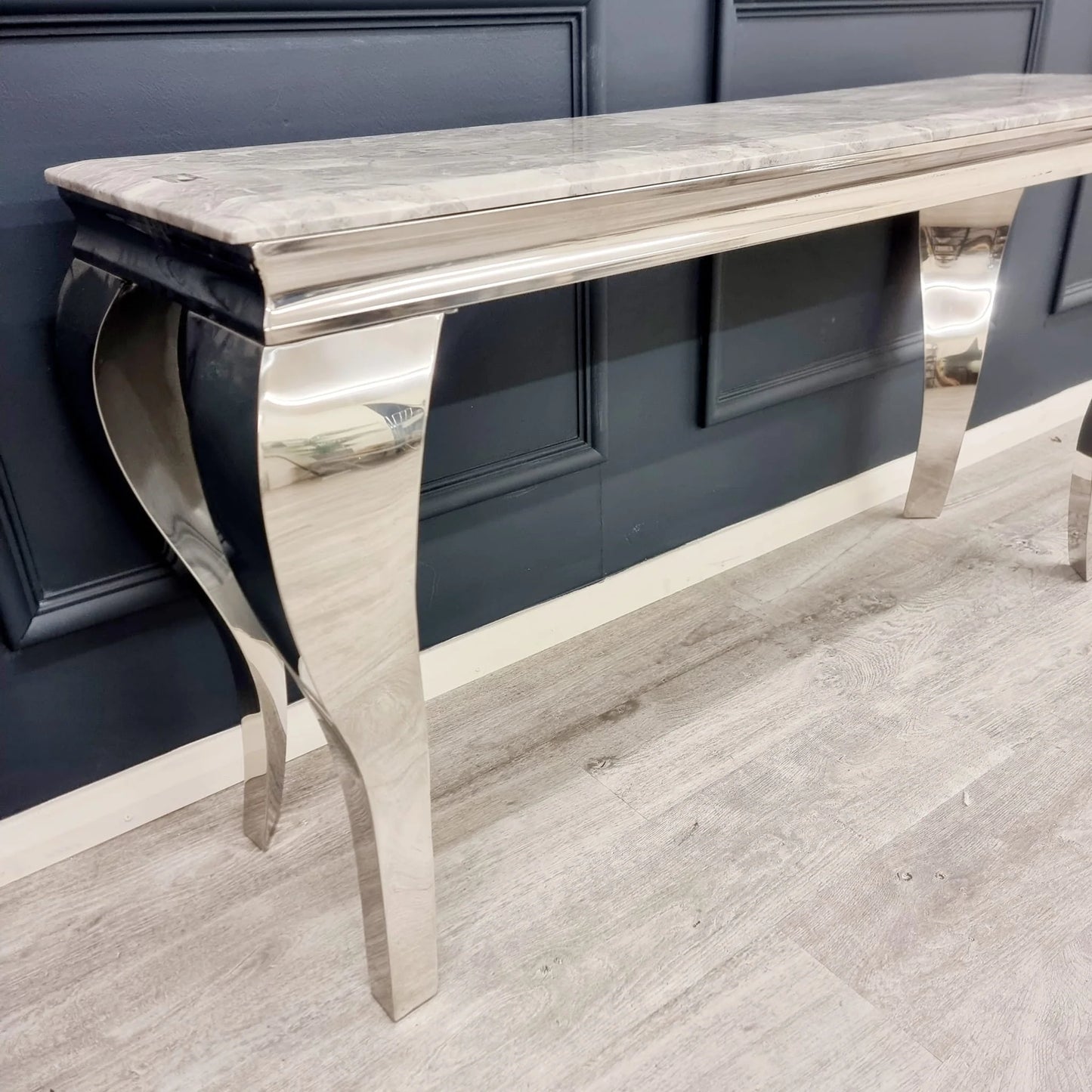 Lewis Chrome Console Table