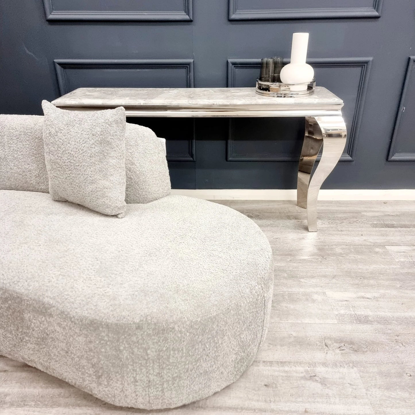 Lewis Chrome Console Table